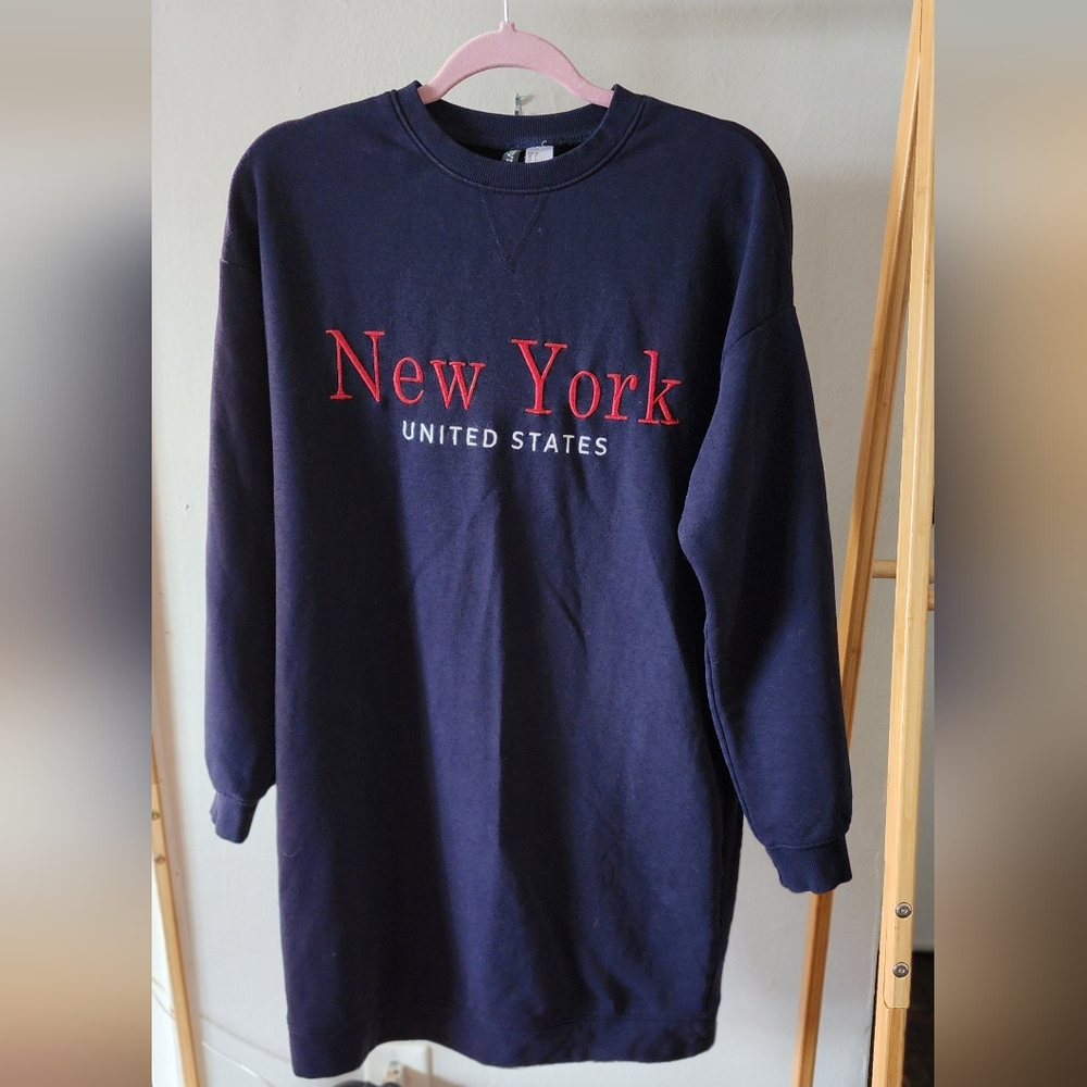 H&M Divided New York Sweatshirt‎ Dress Size 2